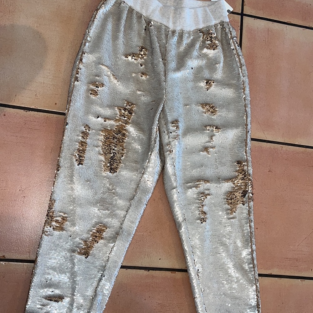 NWT Anthropology Hei Hei matte gold pants - Picture 7 of 9